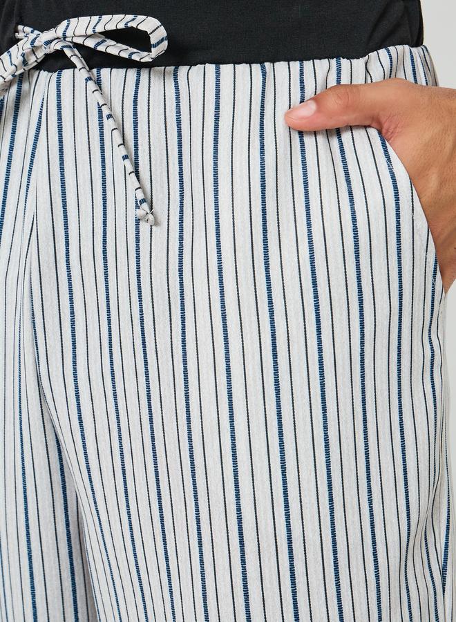 Styli Men Contrast Waistband Striped Pyjama - Image 3